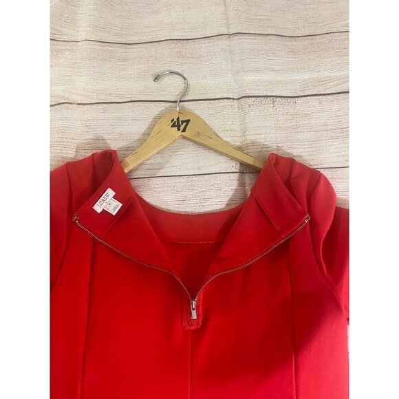 J.Crew Women's Thick Red Half Sleeve Midi Dress - Medium - Picture 13 of 13